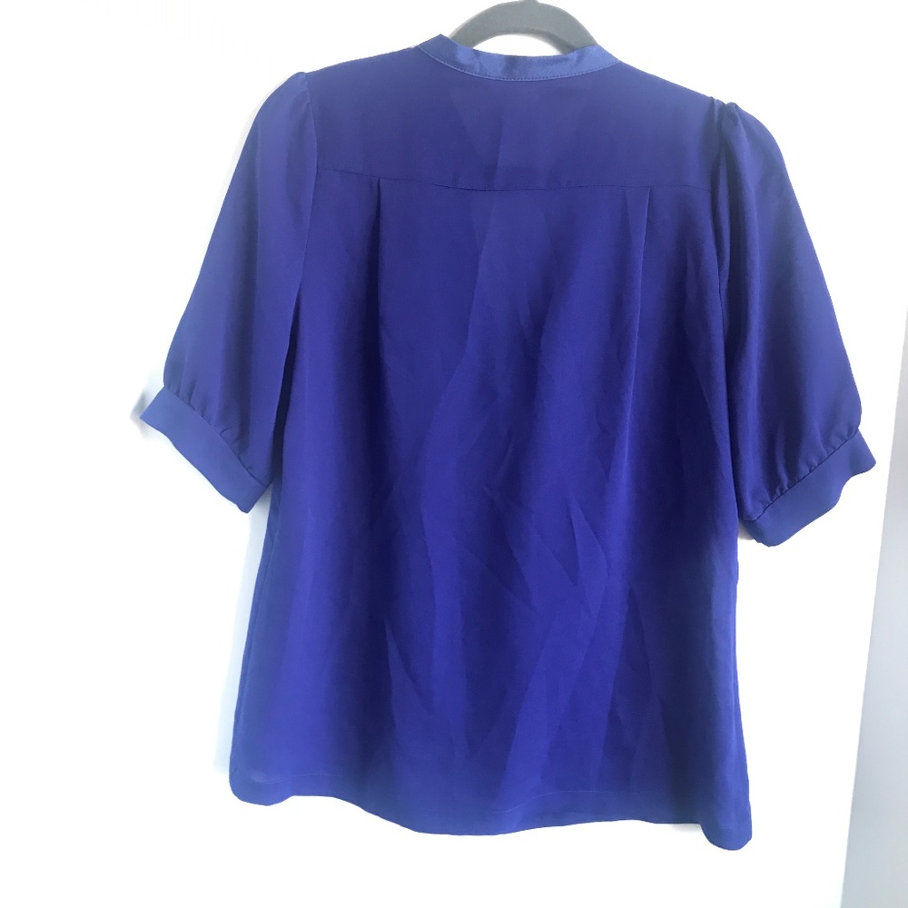 Esley Blue Ruffle Blouse - Picture 3 of 3
